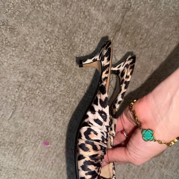 Zara Women's Leopard Print Heels - Picture 2 of 3